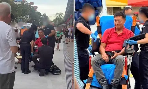 former actor huang yiliang assaulted by husband of chicken rice stall owner in circuit road hawker centre, macpherson