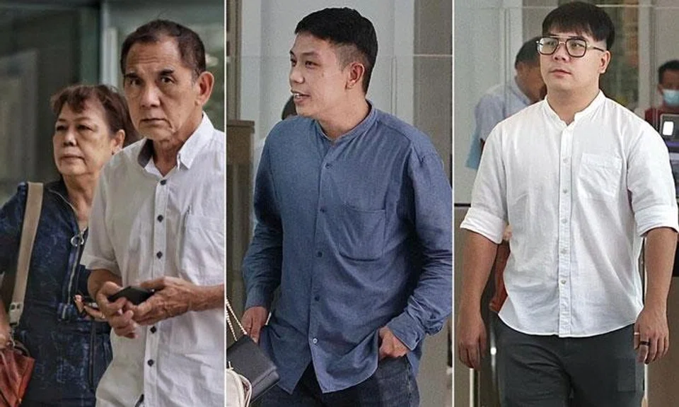 The family of four includes (From left) Ong Chin Kee, 66, and his wife, Lea Lam Moy, 66, and their two sons, Jovi Ong Teng Hong, 36, and Jordan Ong Wei How, 30.