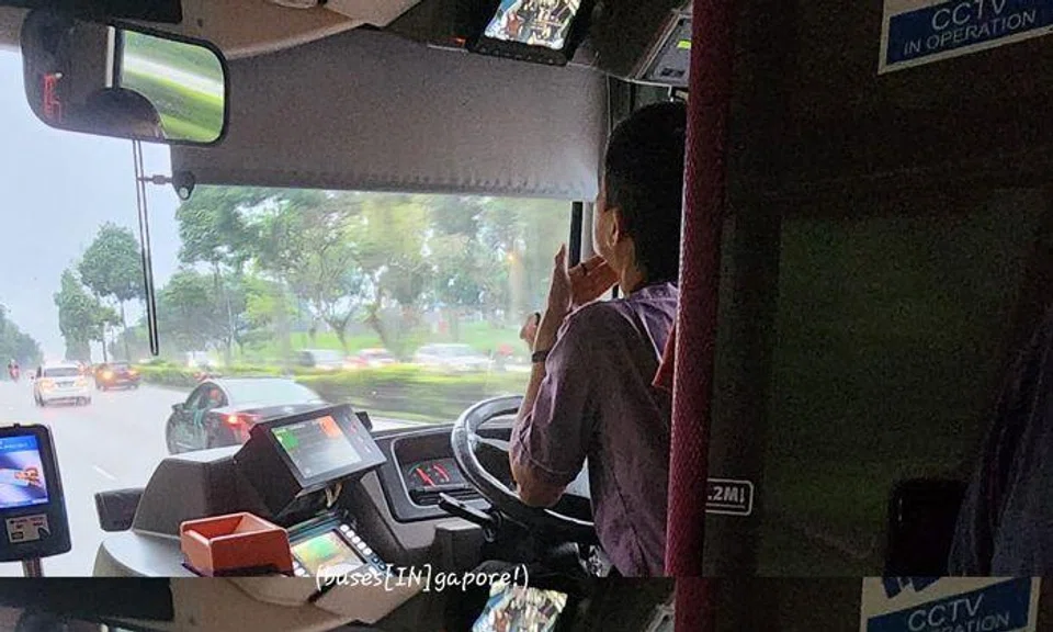 SBS Transit taking action against bus captain seen steering wheel with elbows, 'scratching chin'
