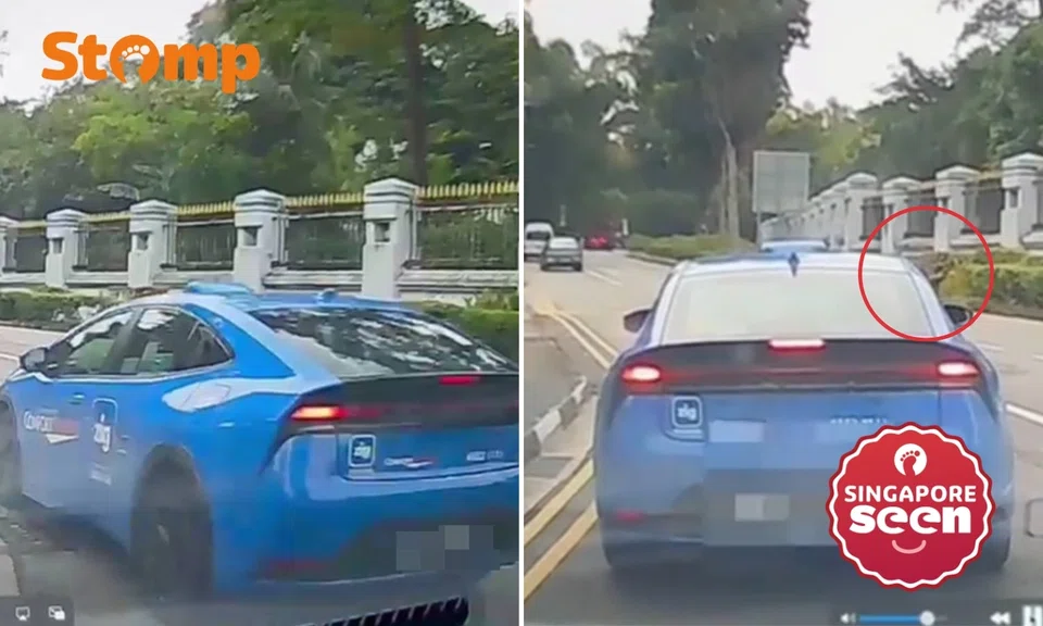 ‘Reckless’ taxi driver allegedly stops on road and flashes middle finger ‘repeatedly’ near Tanglin Road