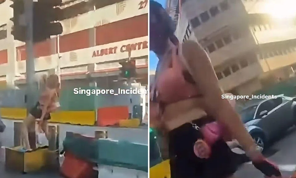 auntie dancing traffic light