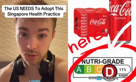 Tourist praises health labels on S'pore drinks but TikTokers point out taste difference: 'Our Coke sucks'