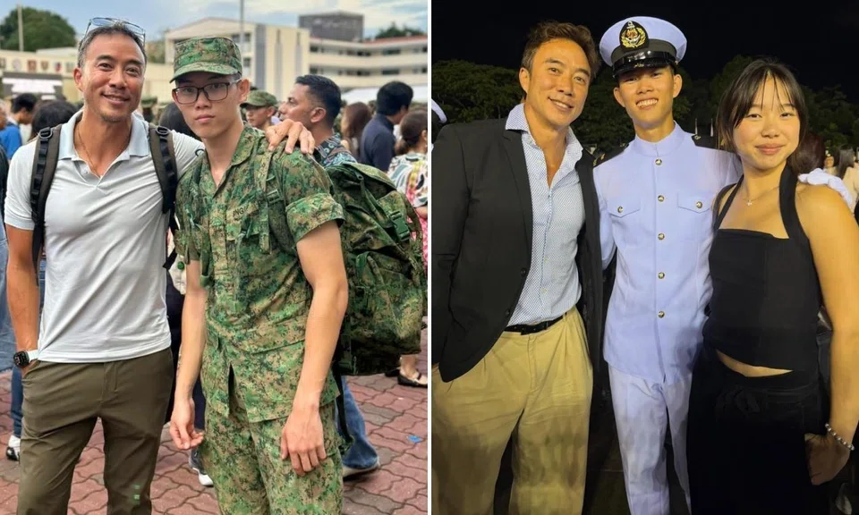 Allan Wu with his son Jonas and daughter Sage.