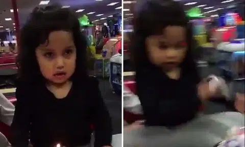 Girl ruins her own birthday by throwing cake on the floor: Mum claims it is due to "too much attention"