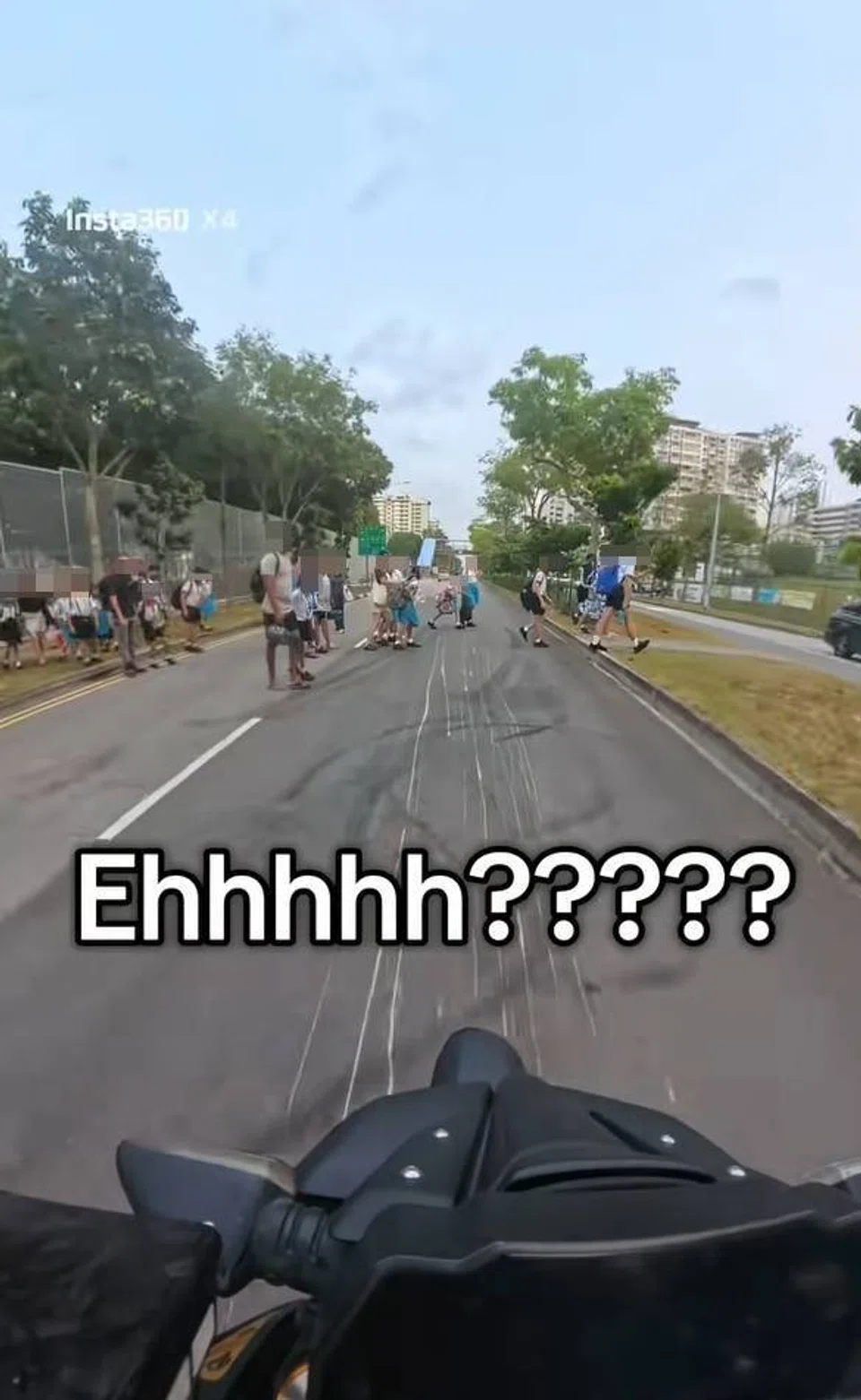 ‘Got overhead bridge for what?’: Motorcyclist questions group crossing Pasir Ris road