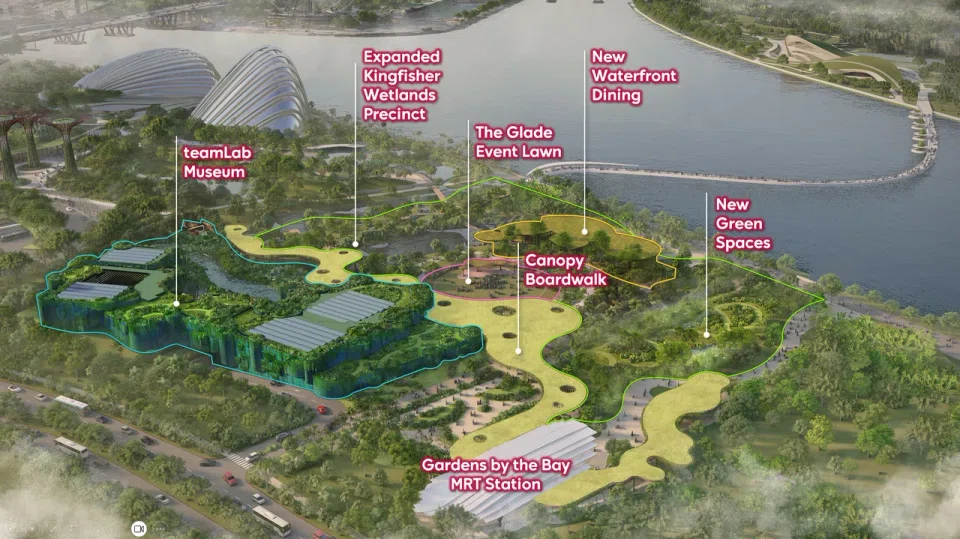An artist's impression of the upcoming Wetlands by the Bay area. PHOTO: GARDENS BY THE BAY
