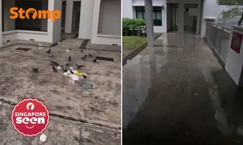 litter and slippery floors at senja road block