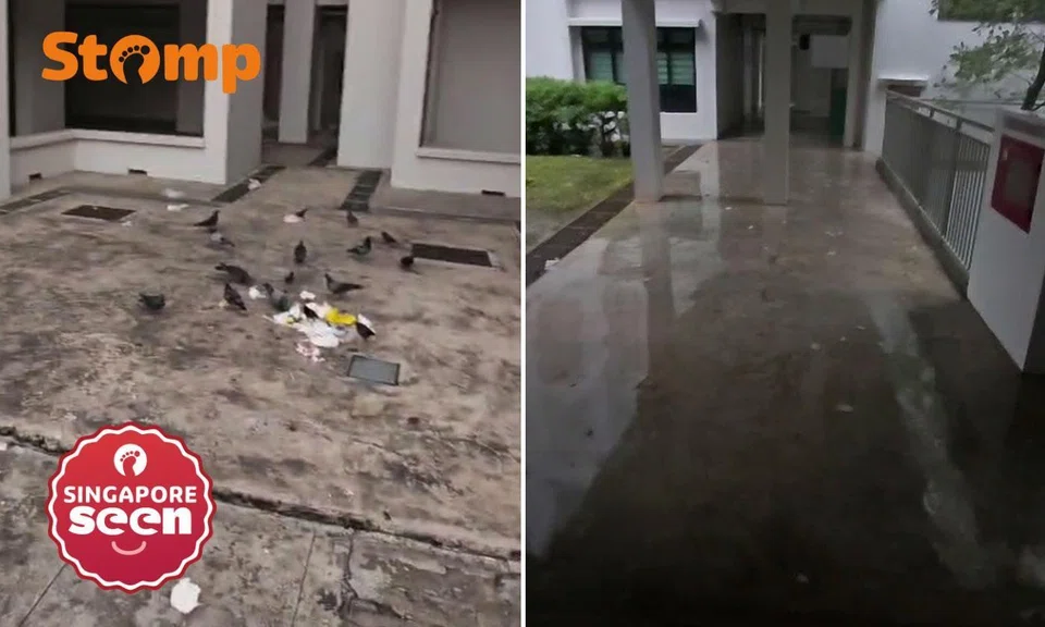 litter and slippery floors at senja road block