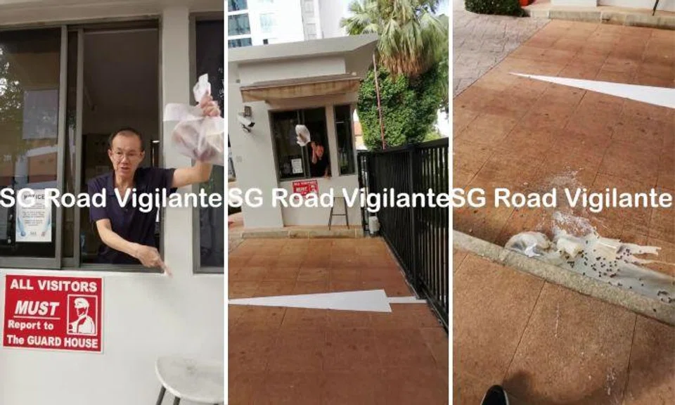 A video of the incident posted online by SG Road Vigilante.