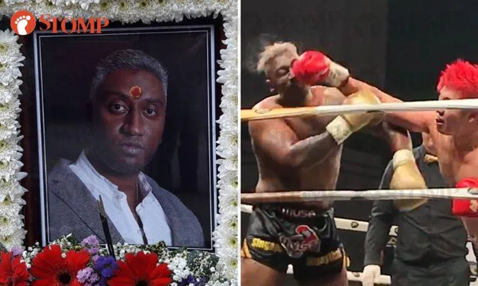 Wake of Pradip Subramanian who died after AFC fight with Steven Lim held at Woodlands Blk 807