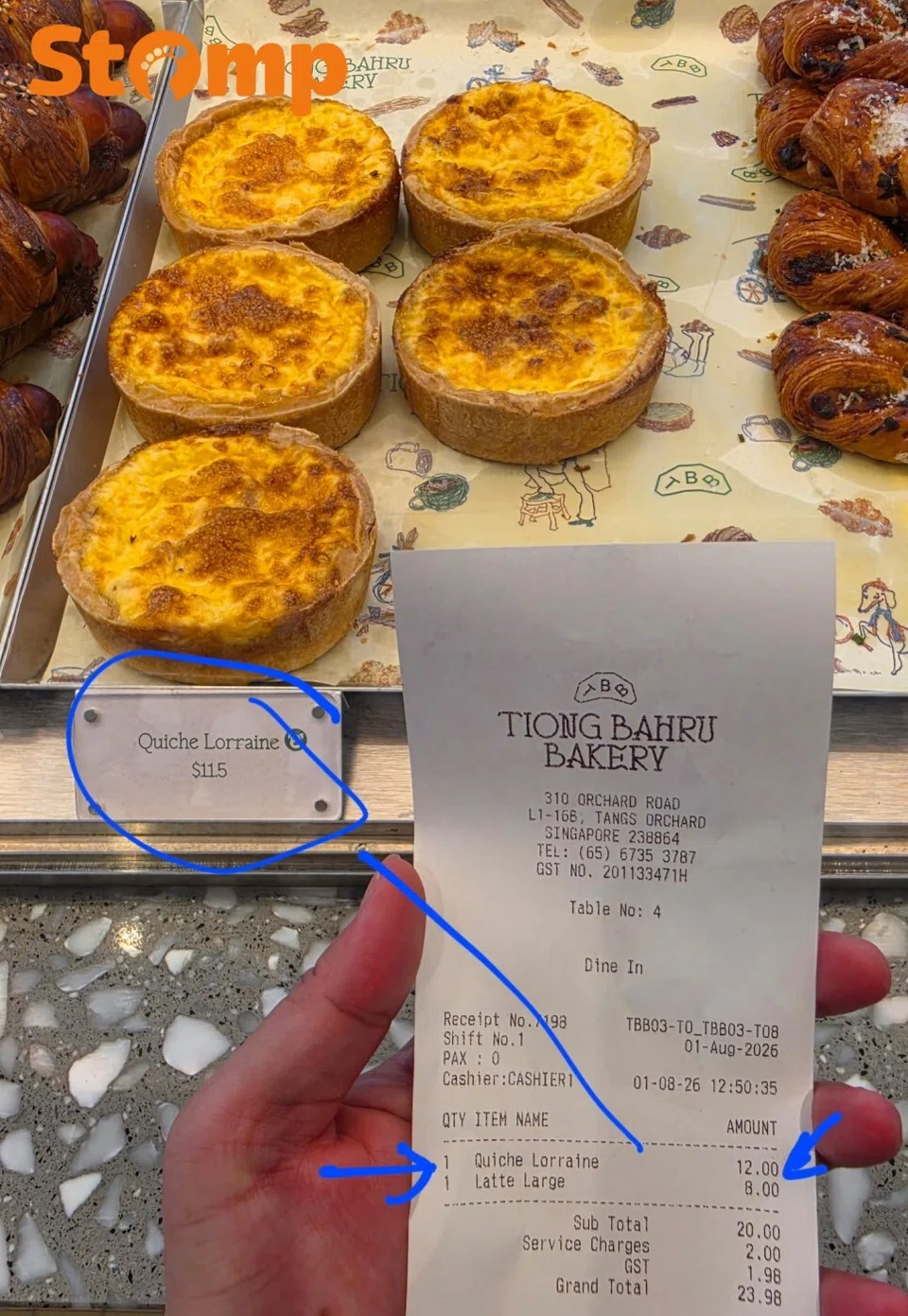 Tiong Bahru Bakery apologises after customer is charged $0.50 more than outdated display tag