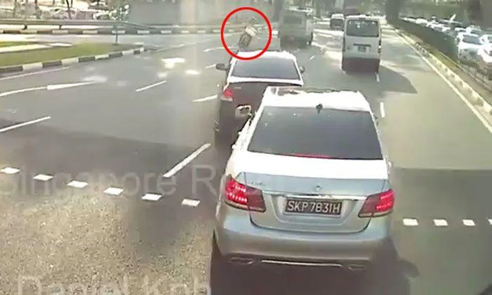 Motorcyclist cuts lane at Boon Lay Way, causes chain collision
