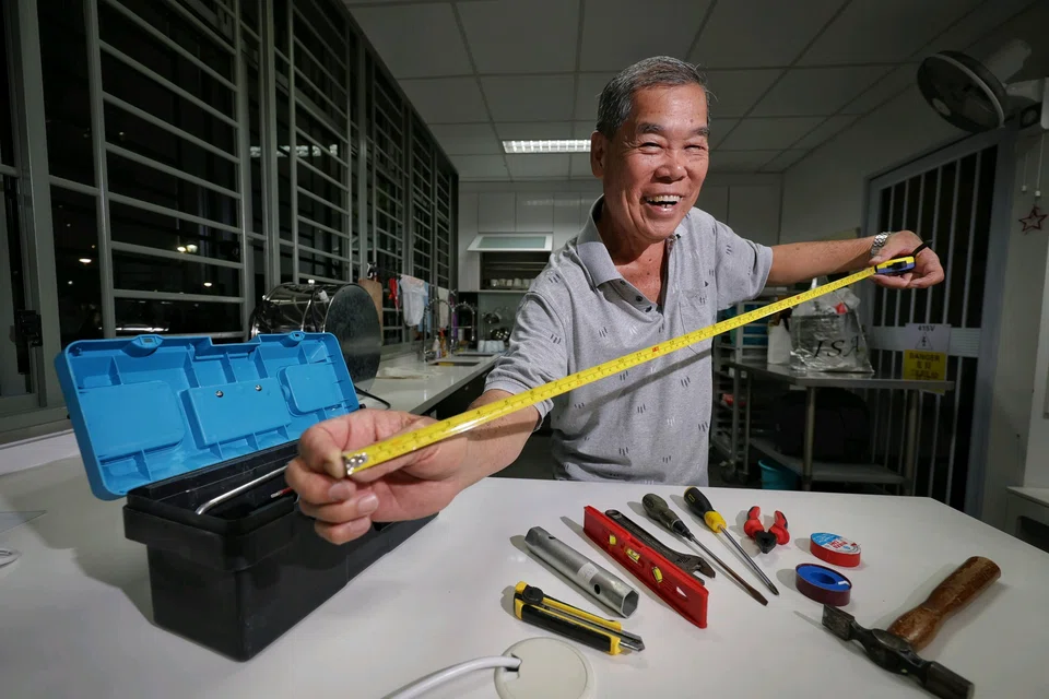 Repairs supervisor Fong Kok Wah, 75, has a zeal for work long past retirement age.
