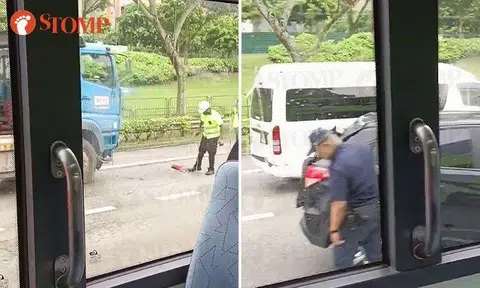 Man, 40, taken to hospital after accident involving tipper truck, car and minibus on SLE