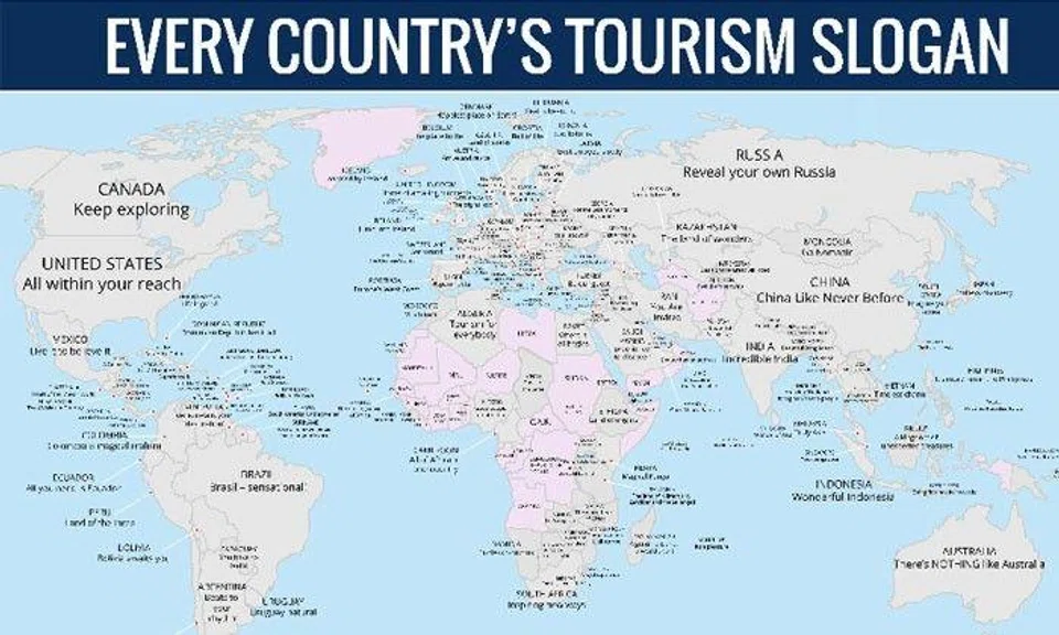 Map reveals every country’s tourism slogan: Here's what was written about Singapore
