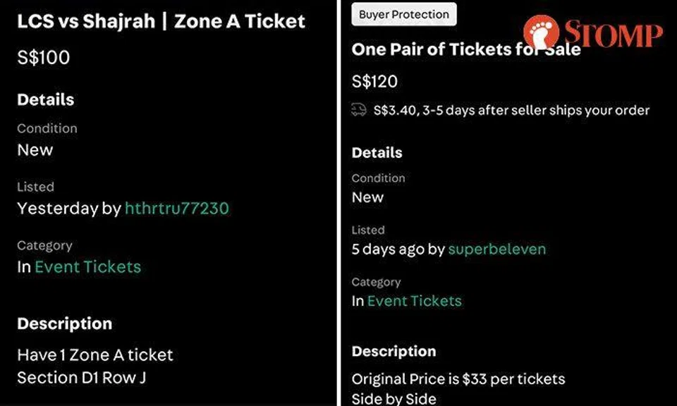 scalpers selling ACL2 final tickets on Carousell