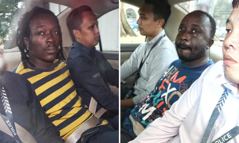 Nigerians Oladayo Opeyemi Awolola (left) and Gbolahan Ayobami Awolola committed their offences from 2017 to 2019. Photos: The Straits Times