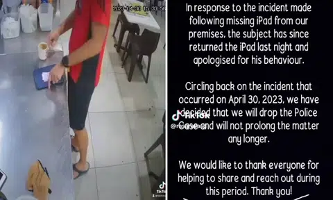 Man who took iPad from Sengkang coffee shop returns it to police station, apologises for behaviour