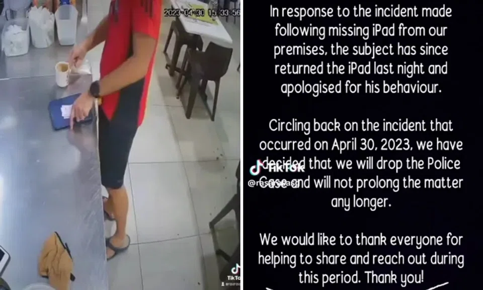 In a post on Facebook, Rasa Rasa said that the man has apologised for his actions.