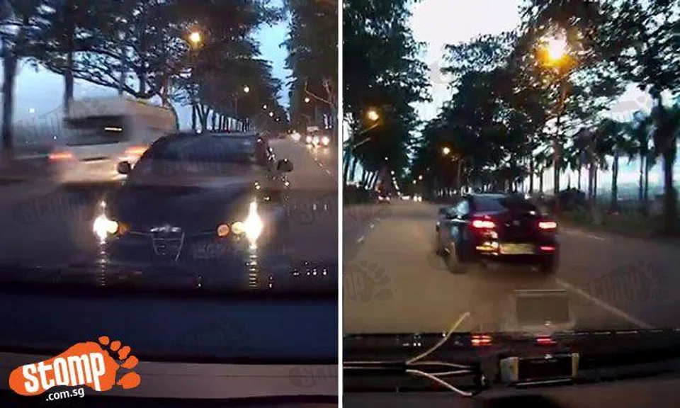 Life is cheap for driver of SKG5034, who nearly caused accident after 'forced' overtaking at Changi Coast Road