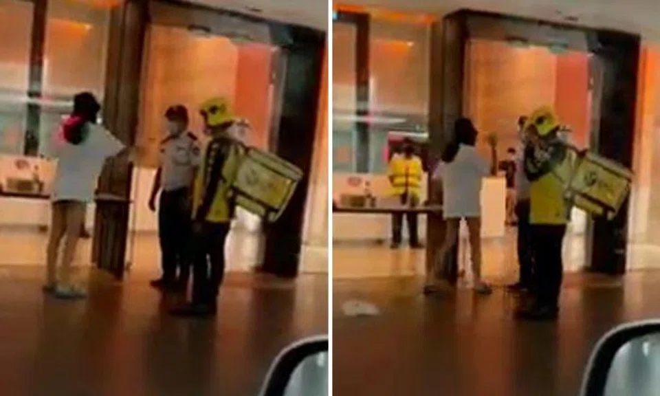 Woman splashes bubble tea at delivery rider and security guard in Malaysia