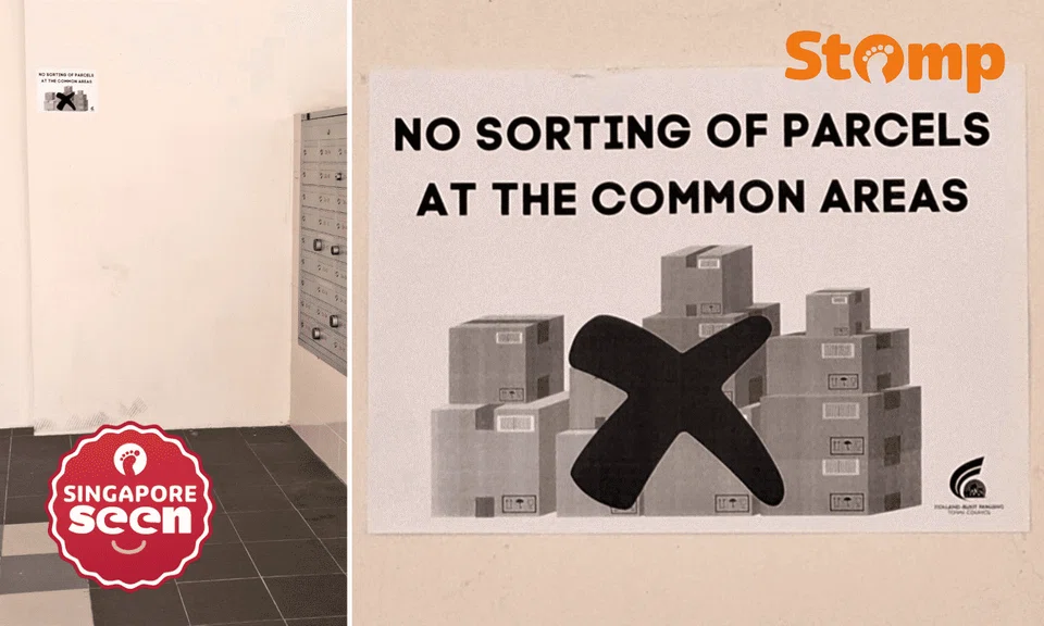 Notice in Senja Road void deck