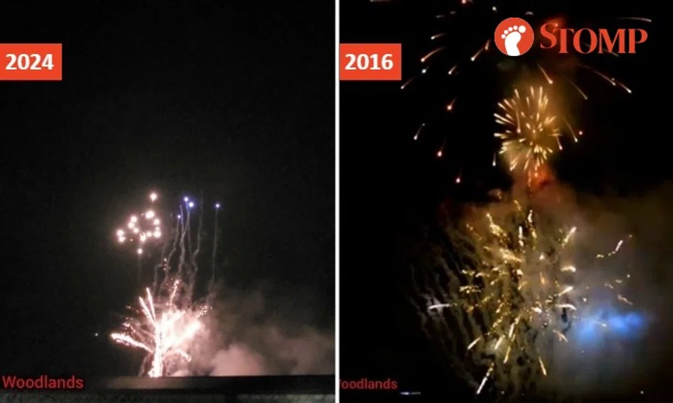 The Stomper shared videos of 2024 and 2016 fireworks at Woodlands Stadium.