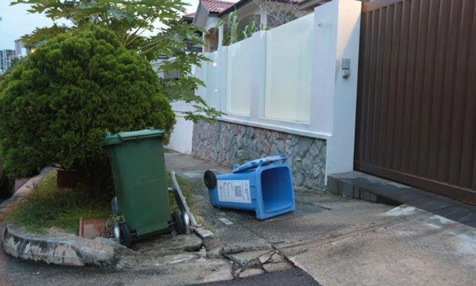 The baby was found after he was heard crying in a bin. PHOTO: SHIN MIN DAILY NEWS