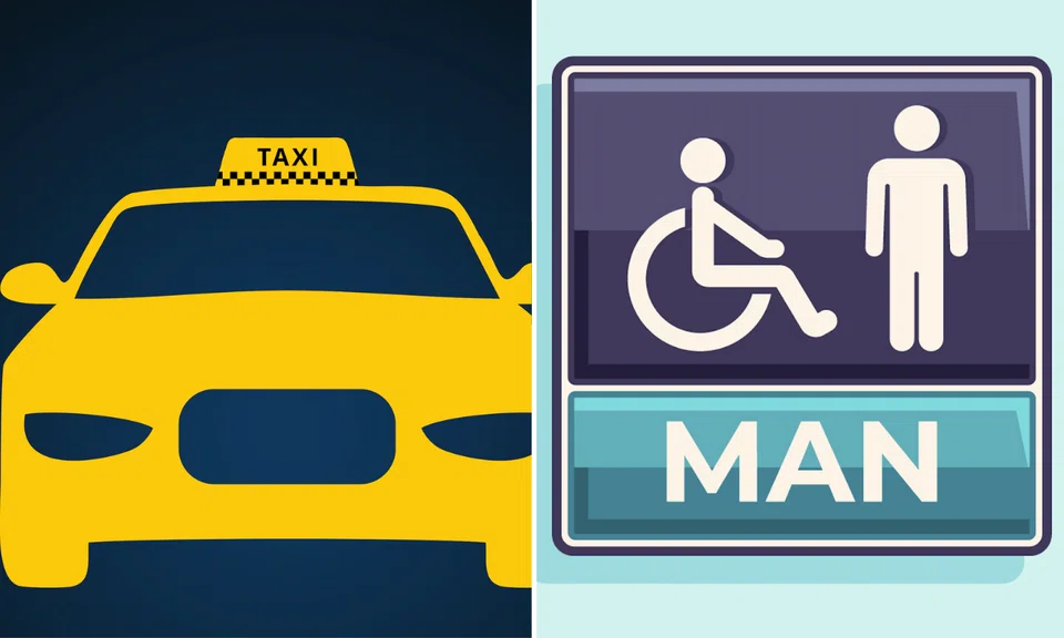 A taxi passenger whose driver urinated in the cab during his ride is in two minds about whether to report the incident or not.