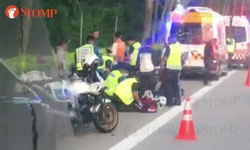 Motorcyclist taken to hospital after accident with taxi along Corporation Road