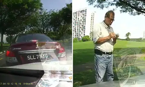 Hmm... why did Mitsubishi driver jam on the brakes for no reason, causing accident?
