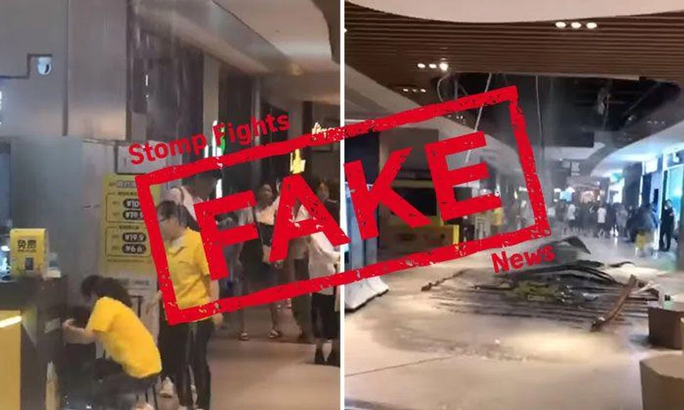 Circulated video of ceiling collapsing happened in Shanghai, not Jewel Changi Airport