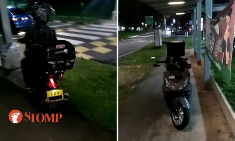 'Reckless' motorcyclists ride, park illegally on Teck Whye walkway: 'Footpath already very narrow'