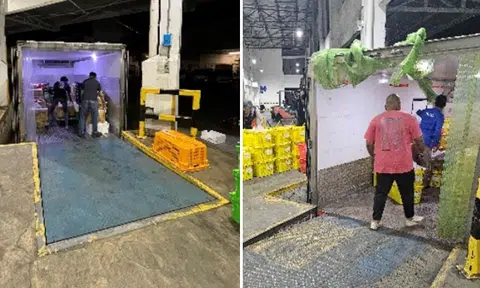 2 trucks checked at Tuas Checkpoint found carrying 1.4 tonnes of illegally imported M'sian produce