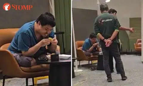 Man caught eating durian in Choa Chu Kang library again in same outfit, may be banned if he persists