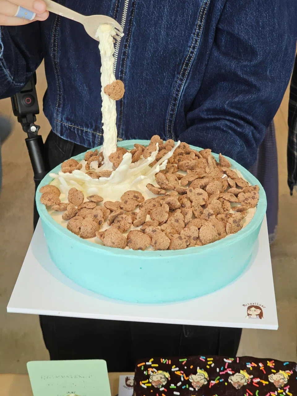 A cookie cake prepared by halal home-based bakery Mizartlane for Singapore's cake picnic.