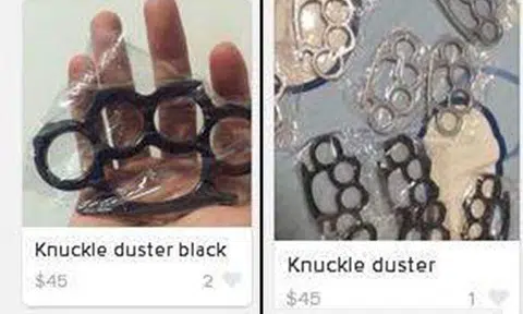 Isn’t it illegal? Knuckle busters being sold online