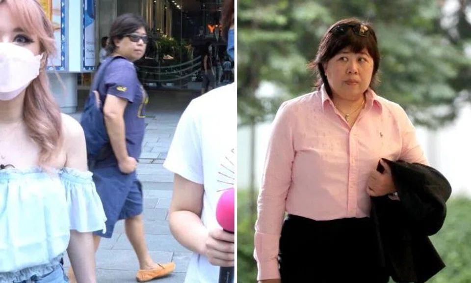 'Badge Lady' was spotted walking around Orchard Road without a mask.