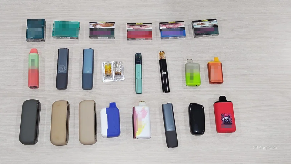 Some of the vapes seized in the two-day HSA sting. PHOTO: HSA
