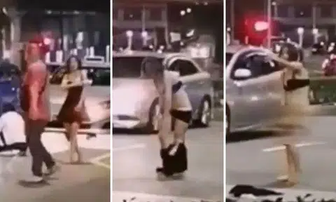 Woman arrested after stripping off clothes in argument with cabby along Middle Road