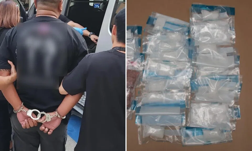 A man arrested by CNB and drugs seized.