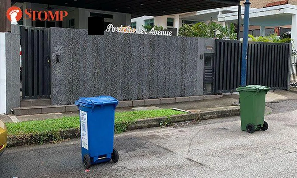 Serangoon Gardens residents chope parking space with dustbins
