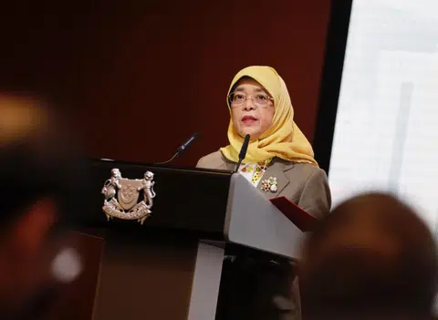 Pointing to the upcoming general election, Madam Halimah Yacob said: “This is scary how AI is being used to influence voters during this critical period.” 