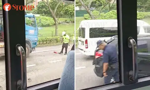 Man, 40, taken to hospital after accident involving tipper truck, car and minibus on SLE