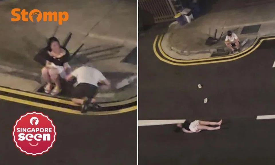 Man slaps himself and kowtows to woman in Joo Chiat dispute