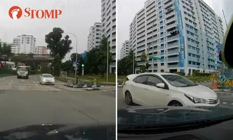 Toyota flashes headlights to warn Stomper before running red light at Choa Chu Kang junction