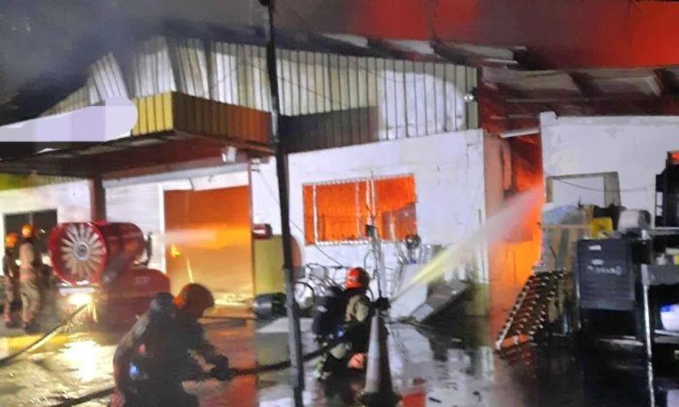 The Singapore Civil Defence Force (SCDF) said on Facebook it was alerted to the blaze at about 2:35am.