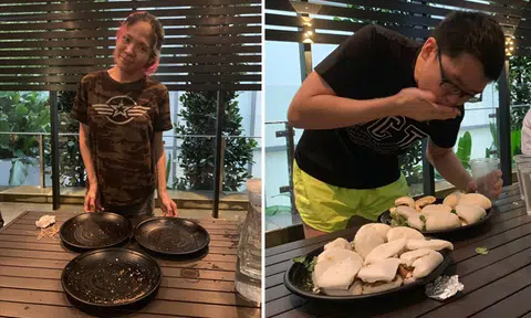 Top female competitive eater devours 30 pork belly buns at Attitude Inn -- but is beaten by this rookie
