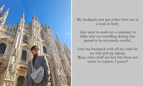 Actor Desmond Tan gets robbed while on train in Italy, loses laptop and cash