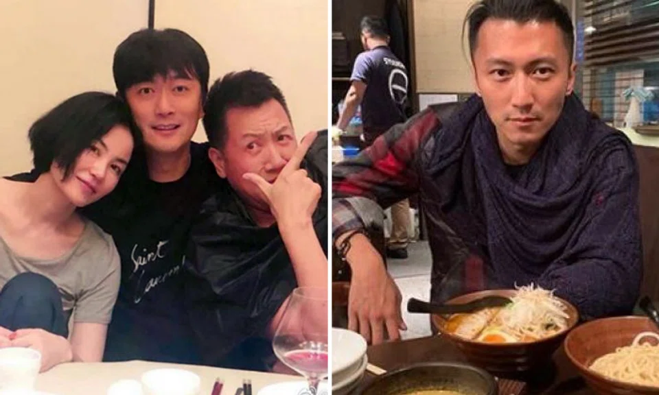 While a photo posted on Aug 8 showed Faye Wong with other men, there was no sign of Nicholas Tse who was reportedly held up with work in Shanghai. Photo: Weibo